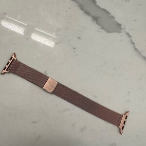 Amazon Rose Gold Mesh Wristband & black leather band lot